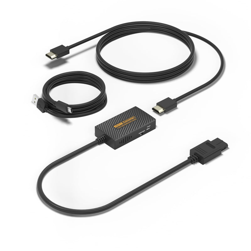 N64 to HDMI Adapter, N64 HDMI, HDMI Converter for N64/Game Cube/SNES/SFC Support 16:9/4:3 Conversion with Link Cable and USB Cable