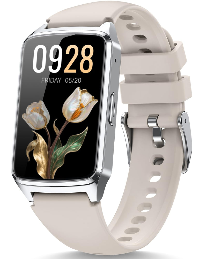 Fitness Smart Watch for Women Men, Step Counter Pedometer for iOS iPhone Android, IP68 Waterproof Activity Tracker with Calorie and Sleep Monitor, 110+ Sport Modes Smartwatch (Starlight) Starlight