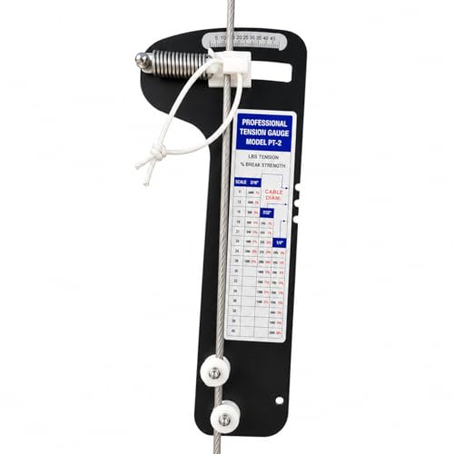 PT-2 Sailboat Rigging Tension Gauge | 2000 lbs | for 3/16" 7/32" 1/4" Cables (L) L