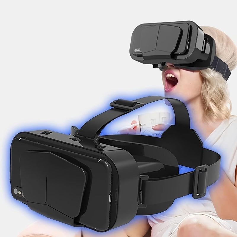 VR Headset 3D VR Glasses, Universal Virtual Reality Goggles, Support 360°Panorama Large Screen, an-ti Bluelight Adjustable Pupil Distance Eye Protection VR Goggles for Movies Games Gift