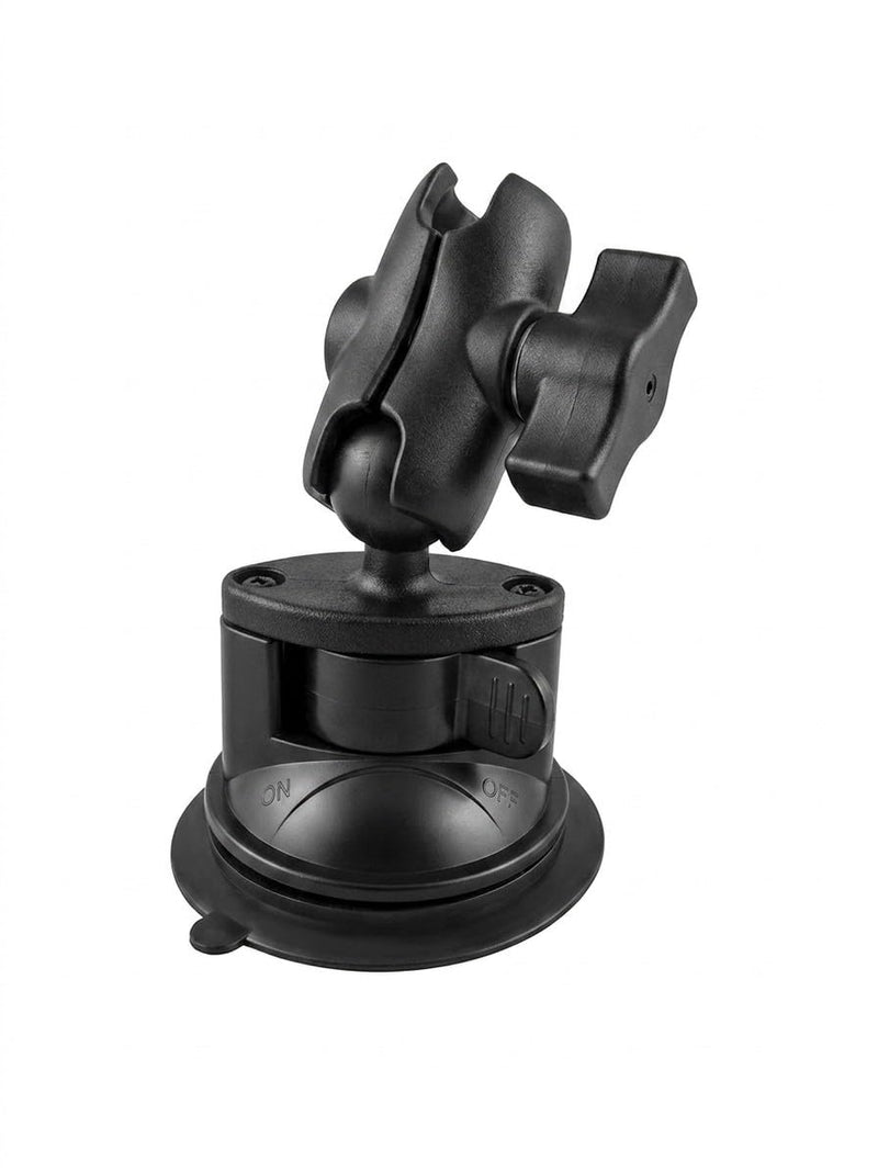 RAM Mounts Compatible Suction Cup Base Mount with Adhesive Dashboard Pad and Dual 1" Ball Clamp - Compatible with RAM Mounts and Other B Size 25mm Ball Phone Holder
