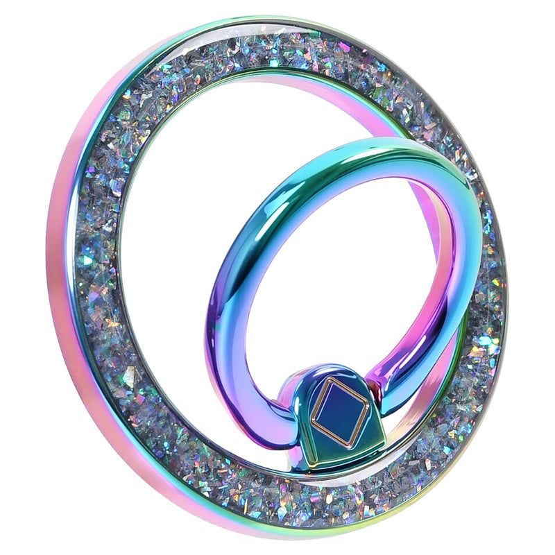 Magnetic Phone Ring for MagSafe Grip [Super Magnet] Stylish Twinkle Design Ring Holder Stand, Mag Safe Accessory for iPhone 17/16/15/14/13 Pro Max Plus, Colorful