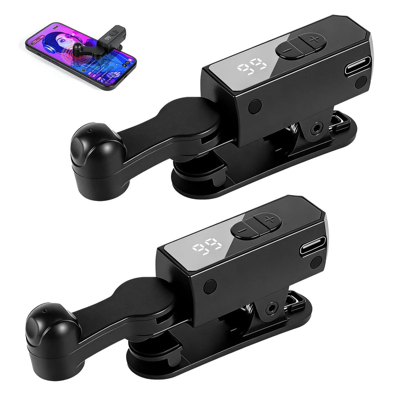 Auto Clicker for iPhone,Wireless Rechargeable Screen Tapper for TikTok | Compatible with iPad&Android, 8-12h Battery Life, 107 Adjustable Speeds for Live Streams, Likes, Gaming & Social Media Tasks 2 Pack Black