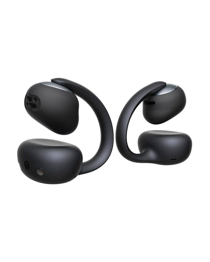 Baseus Bowie MC2 Open Ear Clip On Earbuds, CloudComfort 2.0 Wrap-Around Design, LDAC Hi-Res Audio, Bluetooth 6.0, 55H Playtime, 4-Mic AI Clear Call, IP67 Waterproof for Running Gym Workouts Black