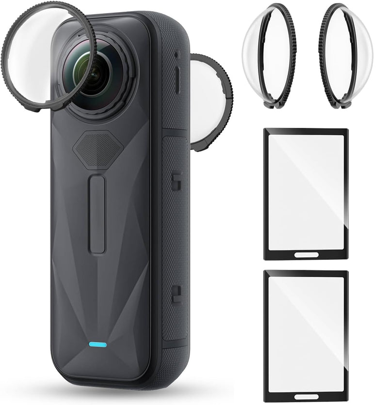 Lens Guards & Screen Protector for Insta 360 X5 | High Transparency Tempered Optical Glass Lens Protector Cover,9H Hard Anti-Scratch