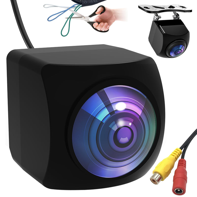 AHD 720P/1080P Backup Camera for Car with Dynamic Trajectory Guide Line,170° Wide Angle RCA Rearview Reversing IP69K Waterproof Camera Night Vision Reverse Rear View Cameras for Vehicle SUV RV | AHD 1080P HD Backup Camera，170° Wide Angle View，IP69K Wat...