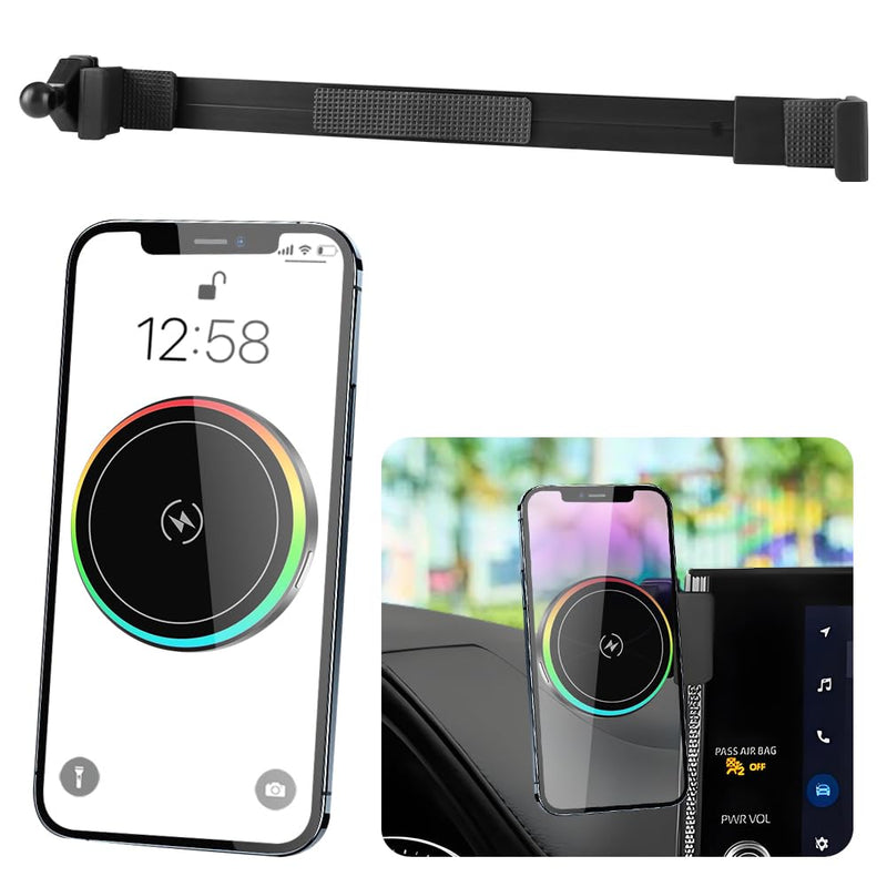 Car Magnetic Phone Mount for Toyota Sienna 2025 2026 [12.3 inch Touchscreen] Auto Interior Accessories Best Cellphone Holder Fast 15W Wireless Charger Cell Phones Charging Screen Stand for Toyota Sienna 2025-2026 [12.3 inch Screen]