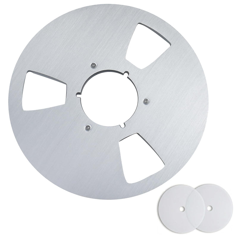 10.5 Inch Metal Tape Reel, 1/4 Inch Empty Take Up Reel | Metal reel for 1/4 inch reel to reel tape, used for tape winding, storage, transfer, and replacement.