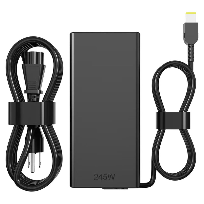 245W Gaming Laptop Charger fit for Lenovo Legion 5 Pro 5 5i 7 7i 16IAX10H | for 16AGP11 16AFR10 15IRX10 15IAX11 15AHP10 LOQ 15 16 ADL245SLC3A ADL245SDC3A 20V 12.25A Yellow Slim Square Tip