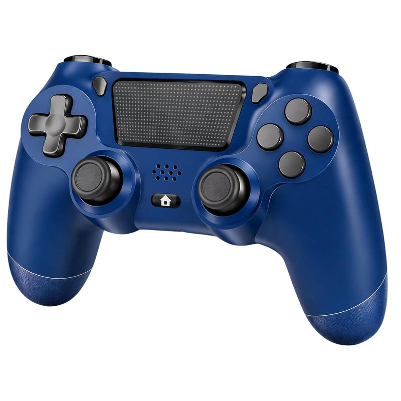 BJXOZ Wireless Controller for PS4 Controller, Gamepad with USB-C Port | Dual Vibration, Six-axis Gyroscope Sensor, 1000mAh, Speaker, 3.5mm Audio Jack, Touchpad, Compatible with PS4/Slim/Pro/PC Blue
