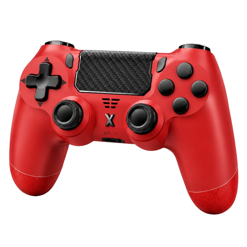 BJXOZ Wireless Controller for PS4 Controller, Gamepad with Dual Vibration | 1000mAh, Six-axis Gyroscope Sensor, USB-C Port, Speaker, 3.5mm Headphone Jack, Touchpad, Compatible with PS4/Slim/Pro/PC Red