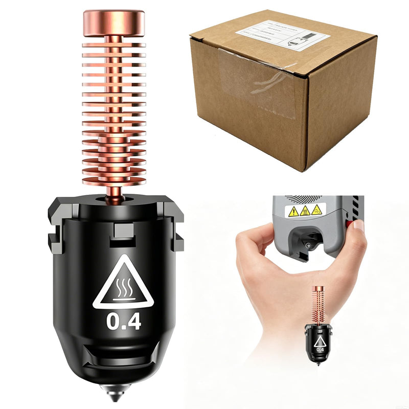 1 PK Original 0.4mm AD5M Nozzle for Flashforge AD5M/AD5M Pro, 280℃ AD5M High Flow Hotend with 32mm³/s and 3-Second Quick Release, OEM Replacement Part for flashforge AD5M Accessories 0.4mm AD5M Series Nozzle