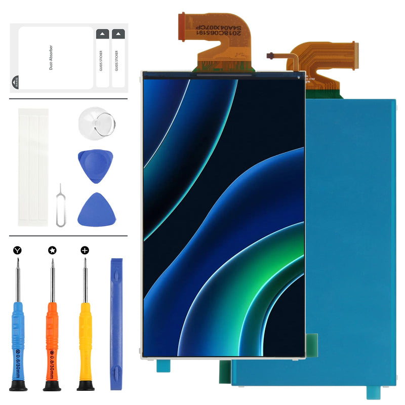 for Nintendo Switch HAC-001 V2 Screen Replacement, Replacement LCD Display Panel with Repair Kit & Tempered Glass, Fix Cracked Broken Screen and Dead Pixels, Easy DIY Repair Replacement Part