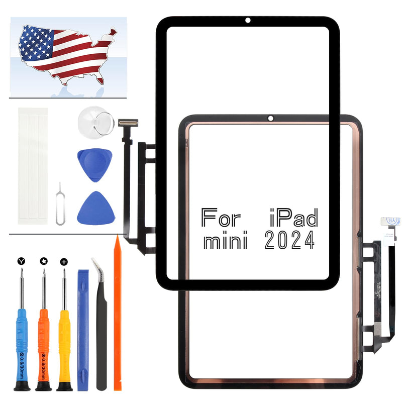for iPad mini 7 2024 Digitizer Replacement Touch Screen Glass Only 8.3" Screen Replacement for iPad mini 7th Generation A2993 A2995 A2996 Touch Screen Fix with Repair Tools, No LCD Display