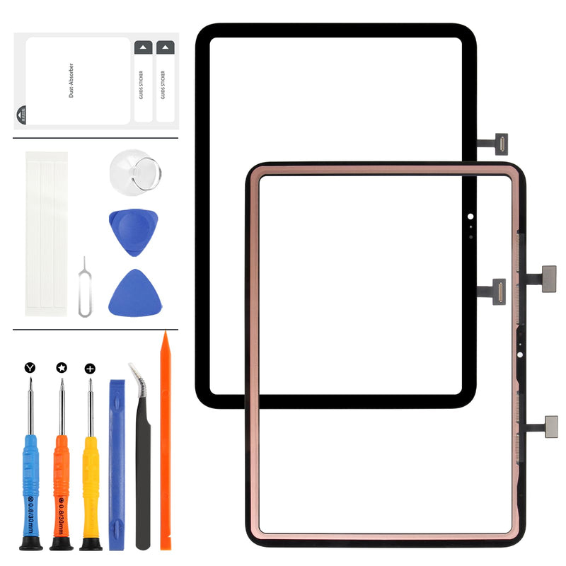 for iPad 10 2022/A16 2025 Digitizer Replacement Touch Screen Glass Only 10.9"/11" Screen Replacement for iPad 10th/11th Gen A2696 A2757 A2777 A3354 A3355 A3356 with Repair Tools, No LCD Display