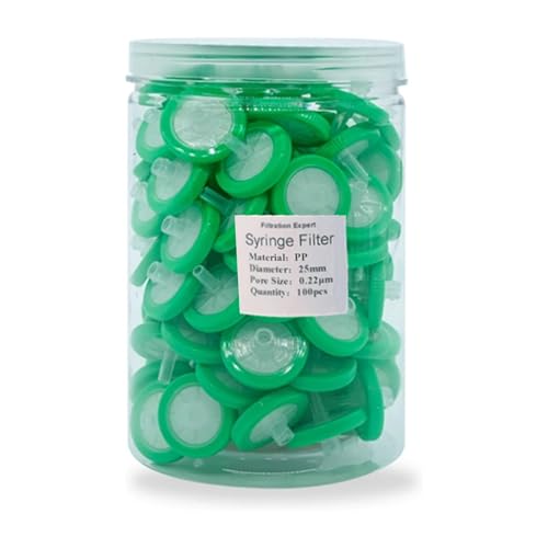 100Pcs OD=25MM,0.22um,Polypropylene Syringe Filter,Made from PP,100 Pieces/Lot