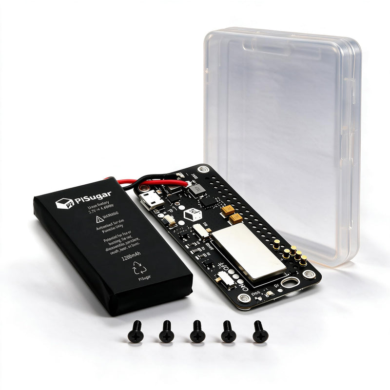 PiSugar S 1200mAh UPS Battery for Raspberry Pi Zero 2 W/W/WH | Pi Zero 2W Battery Pack, Pwnagotchi Power Module, Handheld UPS with Auto Boot, GPIO Pins Free
