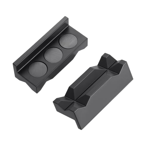 EVIL ENERGY 4" Magnetic Vise Jaw Pads, AN Fittings Vise Jaw Protector Aluminum