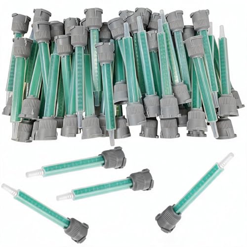 50 Pack 3.6 Inch Static Mixer Nozzles for 50ml AB Glue Cartridges, 16-Element Epoxy Mixing Tips Compatible with 3M DP100, Panel Adhesive, J-B Weld & Loctite Resin Adhesive 3.6" (50Pcs)