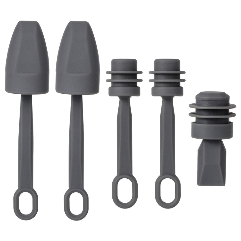 5pcs Dust-Proof Waterproof Cable Silicone Caps for Starlink Mini | Cable and Power Port Protective Covers Seal Plugs Accessories for Starlink Mini Antenna Ends & Router (Gray)