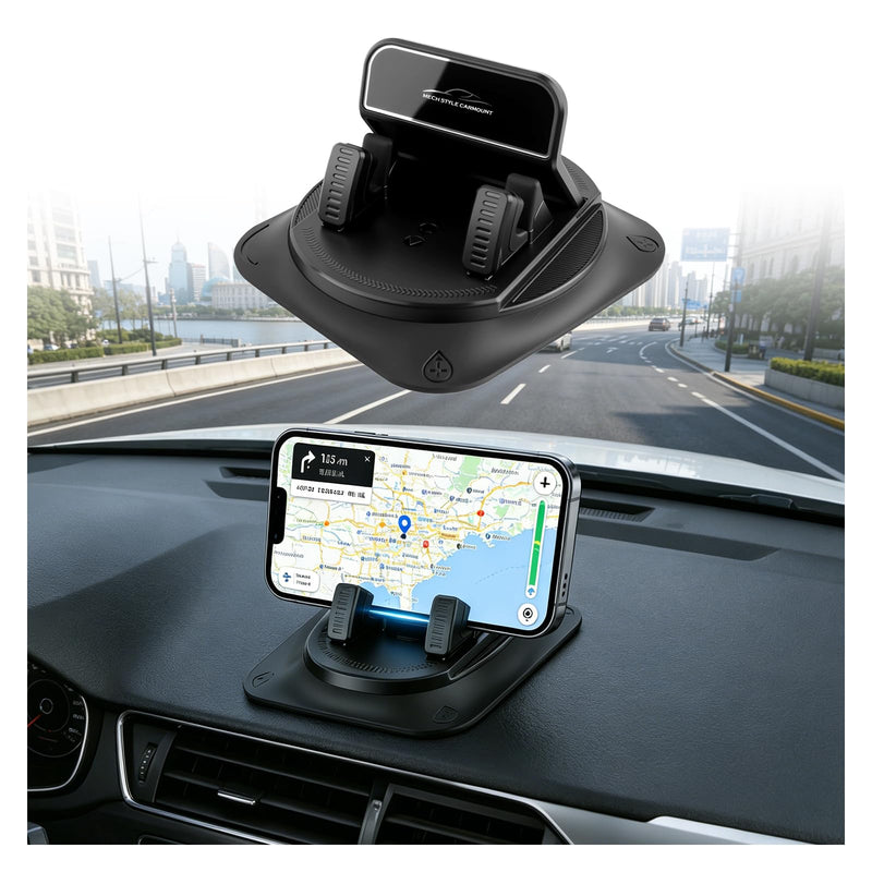 360° Rotatable Car Dashboard Phone Holder Anti-Shake | Super Strong Self-Adhesive Car Phone Holder Compatible with iPhone Samsung,Cars Phones Mount Anti-Fall for Bumpy Roads