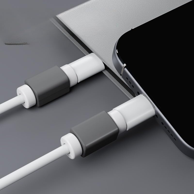 Cable Protector for Charging Cables Anti-Break Cable Saver Universal Cord Protector to Prevent Bending and Breaking Durable and Flexible (Black) black