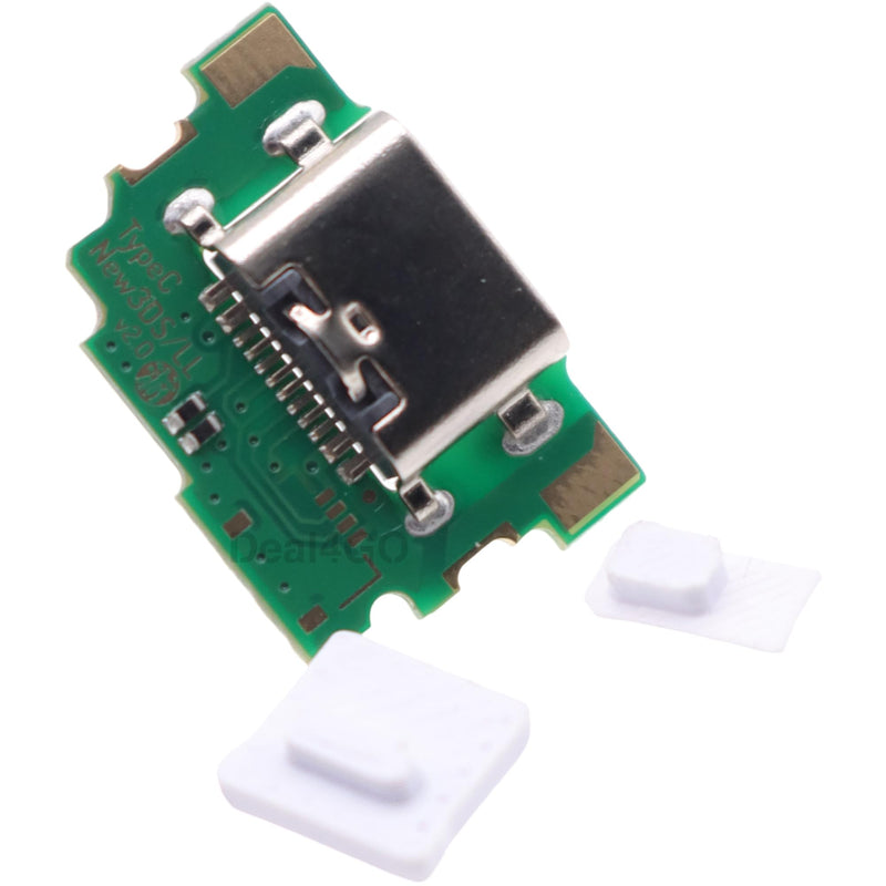 Deal4GO USB-C Mod Charging Port DC Charger Power Connector Socket replacement for NEW 3DS Console 2014 KTR-001 White