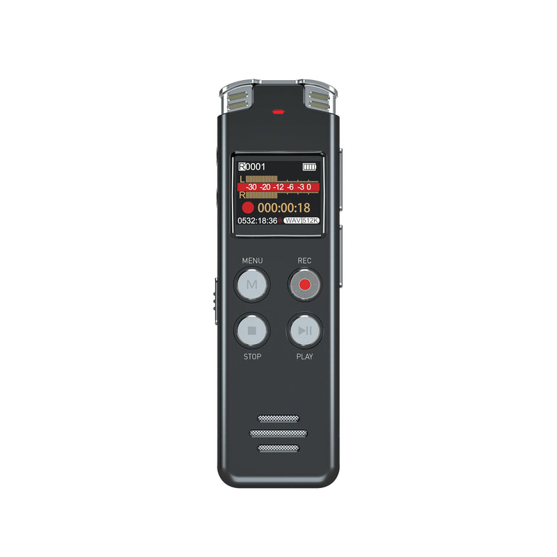 64GB Digital Voice Recorder - Pocket-Sized Voice Activated Dictaphone with Noise Canceling, USB-C & MP3 Playback, Ideal for Lectures, Meetings, Interviews