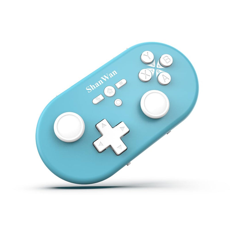 ShanWan wireless handheld controller, suitable for Switch/Switch 2/Android/iOS/PC/Steam Deck/phone, 1000Hz polling rate, with custom keyboard mode for Procreate drawing Bluetooth controller/6-axis gyroscope/vibration (blue) blue