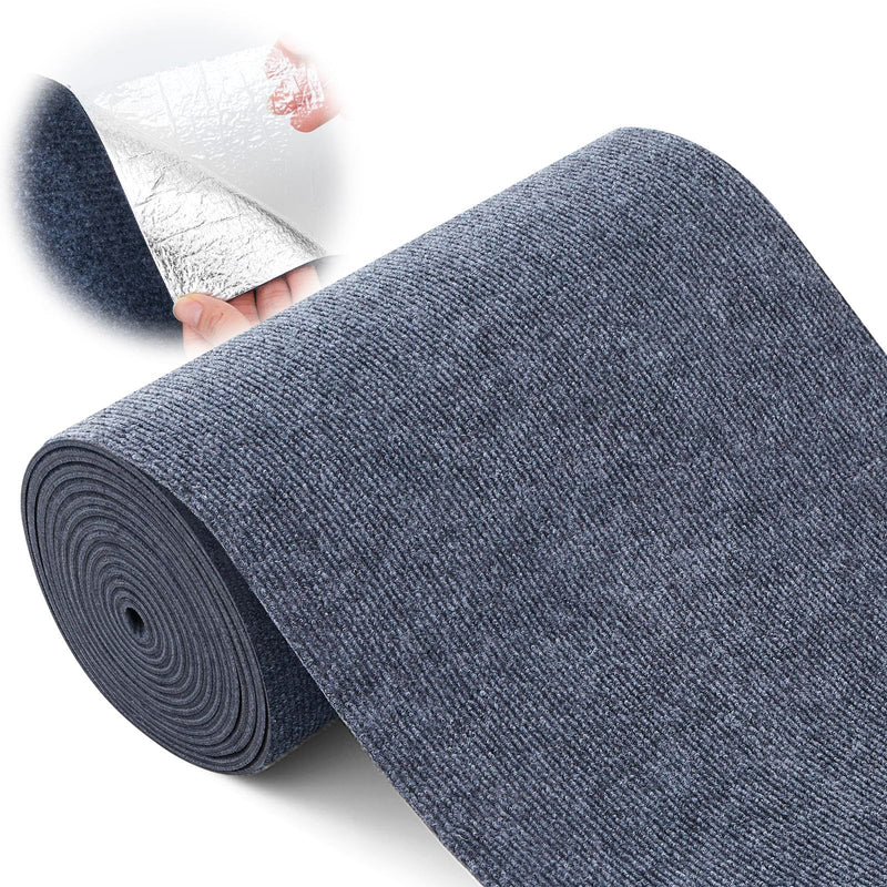 Nuanchu 12 in x 20 ft Self Adhesive Marine Carpet, Boat Trailer Bunk Carpet with Soft Cut Pile 0.14" Thick Waterproof Boat Non Slide Carpets Roll for Indoor Outdoor Home Patio Porch Deck(Smoke Gray) Smoke Gray