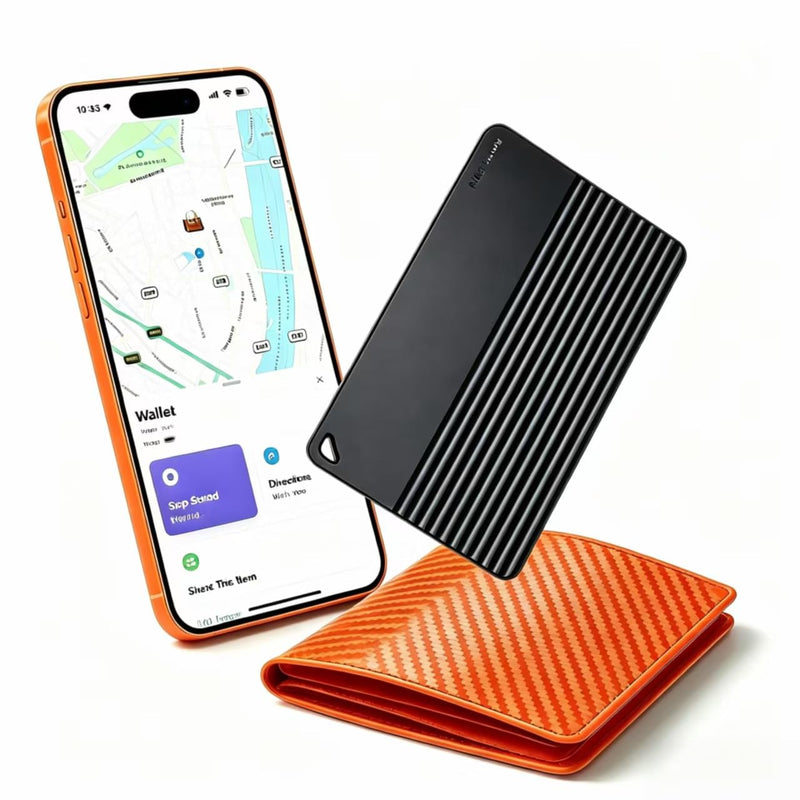 Wallet Tracker Card for Apple Find My, 5-Year Battery Bluetooth Item Finder for iPhone, Slim Smart Tracking Card for Wallet, Luggage, Passport, Purse, Backpack, iOS Only 1-PACK