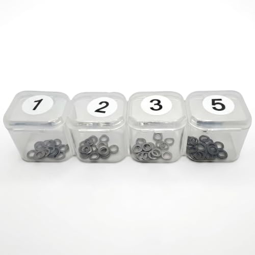 80PCS M6×10MM Steel Shim Washer Set (0.1/0.2/0.3/0.5mm, 20pcs Each) – Ultra Thin Precision Spacers for Electronics, Miniature Models, Compatible with M6 Bolts (M6x10) M6x10