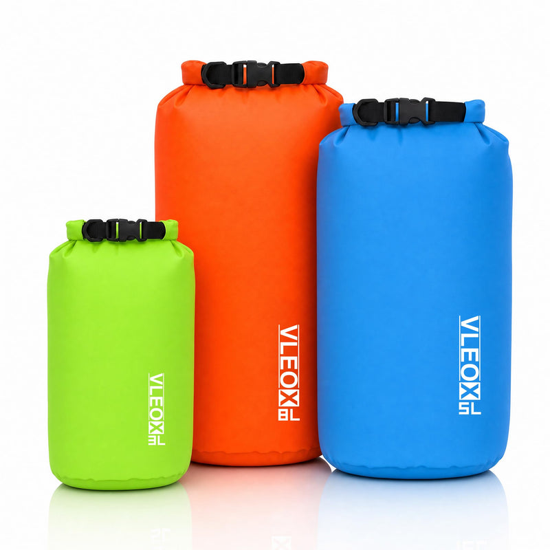 Dry Bag 3-Pack/5-Pack, Ultralight Dry Sack, Lightweight Waterproof Bags Roll Top Sack Set Keeps Gear Dry for Hiking, Backpacking, Kayaking, Camping, Swimming, Boating 3 Pack - 3L+5L+8L