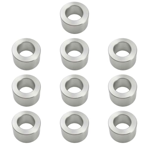 10Pcs 304 Stainless Steel Spacer, 12mm Bore x 20mm OD x 12mm Length, Round Metal Standoff Bushing for M12 Screws Bolts Rods, Corrosion Resistant 0.79 x 0.47 x 0.47 inch 10