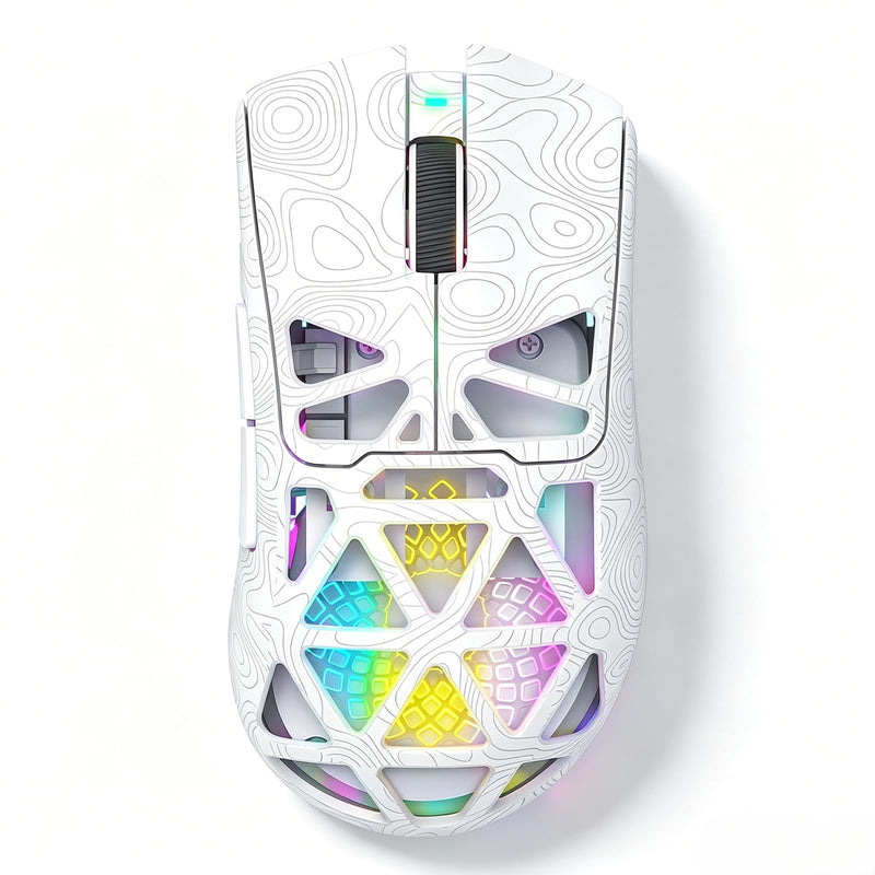 G11 RGB Wireless Gaming Mouse for Gaming Setup & Multi-Device Use, Tri-Mode Bluetooth 5.1/2.4GHz/USB-C, 22000 DPI Lightweight Programmable Mouse for PC, Laptop & Mac Line White