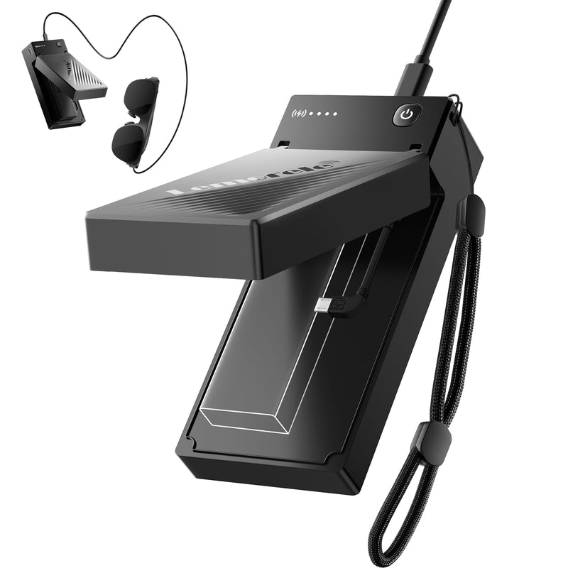 Lemorele Built-in 5000mAh Battery HDMI to USB-C Adapter for AR Glasses | Supports 4K60Hz output, feeds Fire TV Stick & AR glasses at once, fits Xreal Air, Rokid & USB-C monitors w/one-key control