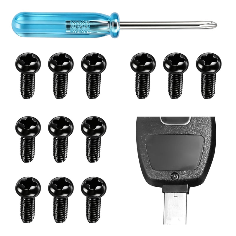 12PCS M2*5 Car Key Fob Screws OEM#35116-SDA-A11,Stainless Steel Key Fob Repair Kit Compatible with Honda Accord Odyssey,Replacement Keys Shell Screws Kit with Screwdriver