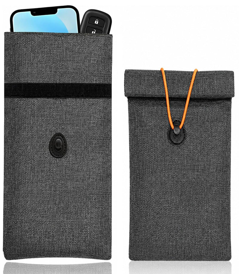 Faraday Bags for Phones 2 Pack, Phone & Key Fob Signal Blocking Pouch | GPS WiFi Cellular Bluetooth RFID, Oxford Fabric, Fits Most Smartphones