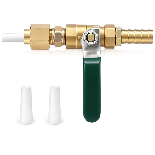 Sandblaster Gun Kit with 3mm Ceramic Nozzle Tip Assembly Sand Blasting Gun Kit Brass Ball Valve Bracket Connector Grinding Nozzle Tip Replacement for Media Abrasive Blasting