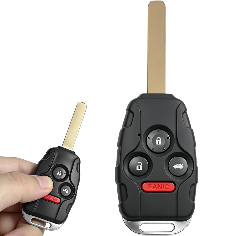Key Fob Replacement for Honda Accord Sedan 2008-2012 - Pilot 2009-2015 | 304 SS Ring | Car Keyless Entry Remote Control | KR55WK49308 35118-TA0-A00,4 Btns With Chip