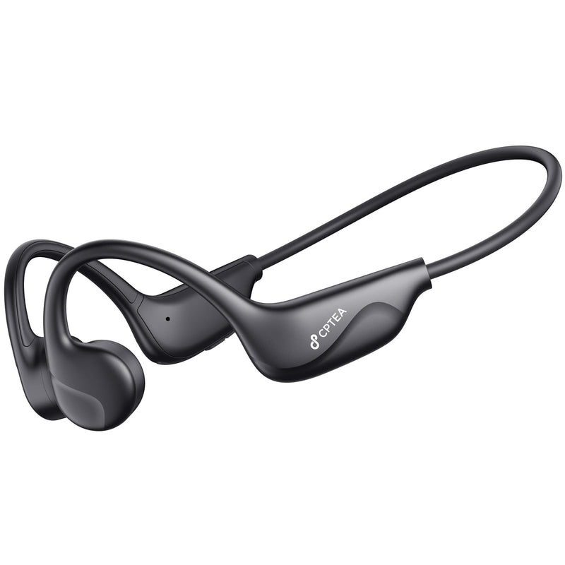 Bone Conduction Headphones, Open Ear Sports Headphones, Wireless Headset with Mic, Bluetooth 6.0, 10H Playtime, IPX5 Sweatproof, Lightweight Secure Fit for Running, Cycling, Gym, Black