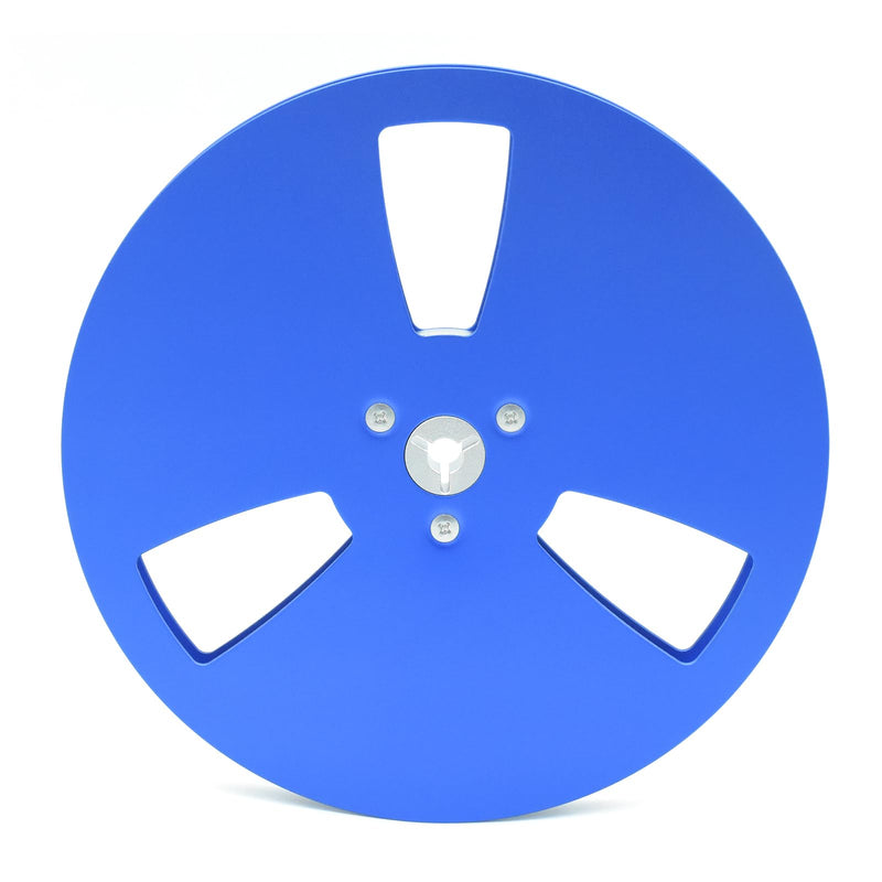 7 Inch Empty Tape Reel, 1/4 Inch Aluminum Takeup Reel | 3-hole aluminum alloy construction for reel-to-reel recorders; ideal for tape storage and transfer
