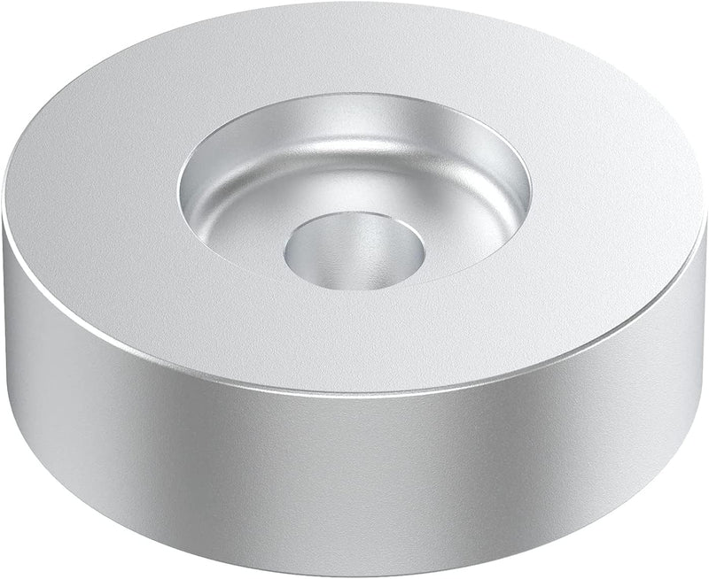 45 RPM Adapter, for 7 Inch Vinyl Record Players and Technics Turntables, Solid Aluminum Dome 45 Adapter Silver