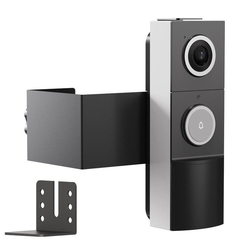 Anti-Theft Video Doorbell Mount Compatible with Tapo D210/ D225/ D235 Camera, No Block Motion Sensor, Adjustable No-Drill Mounting Bracket Accessories for Home Rentals Office