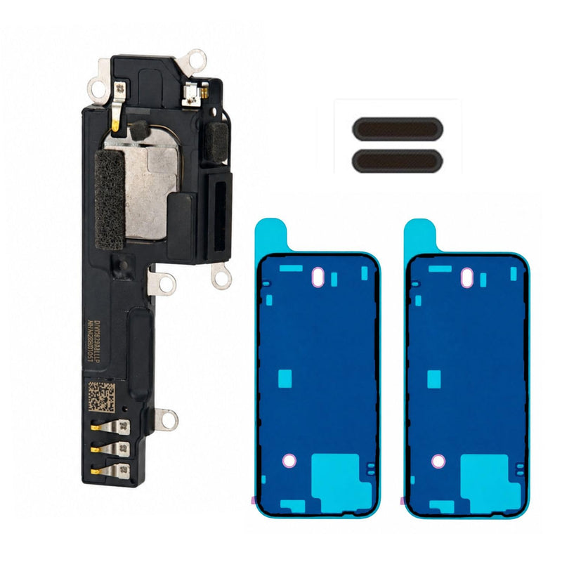 Loud Speaker Replacement for iPhone 14 - Ringer Buzzer Assembly with Back Glass Seal Adhesives & Dust Meshes - Compatible with A2649 A2881 A2882 A2883 A2884
