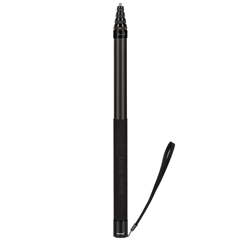 3m Carbon Fiber Invisible Selfie Stick for Insta360 ONE X5 X4 X3 X2 X RS R Extended Pole for Panoramic Camera Accessories Black