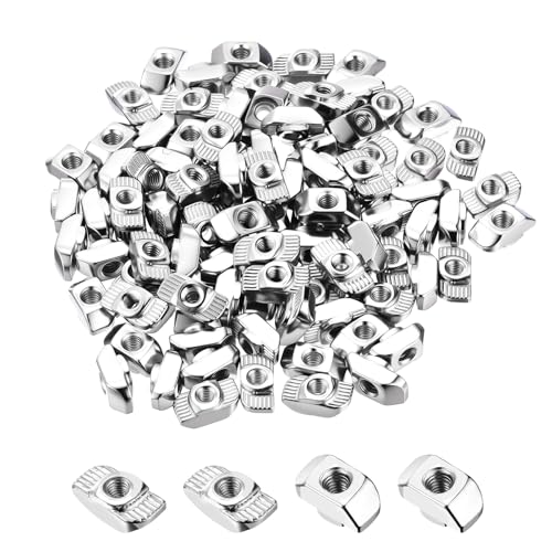 100Pcs t Slot Nuts M4-0.7 3030 Series for Aluminum Extrusion Silver 3030 Series M4-0.7mm 100