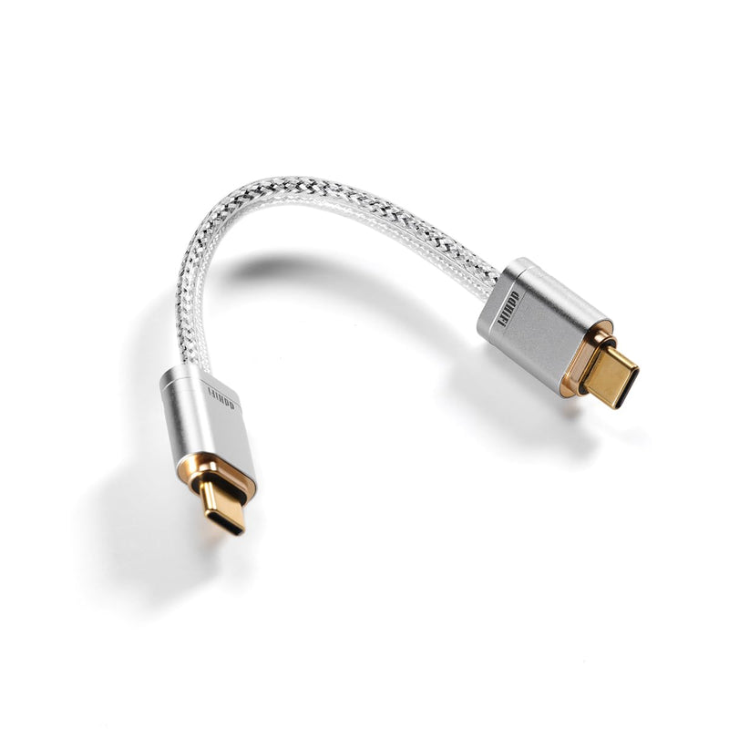 DD ddHiFi TC09S USB C Male to USB C Male OTG Data Cable, for Connecting Your Type C Devices (Phone or Computer) with DAC & Amplifier, 10cm Length
