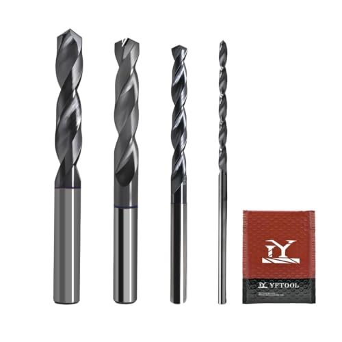 Carbide Drill Bit Set : 1/16 3/16 1/8 1/4 for Hardened Steel & Stainless (4pcs) 1/16, 3/16, 1/8, 1/4,