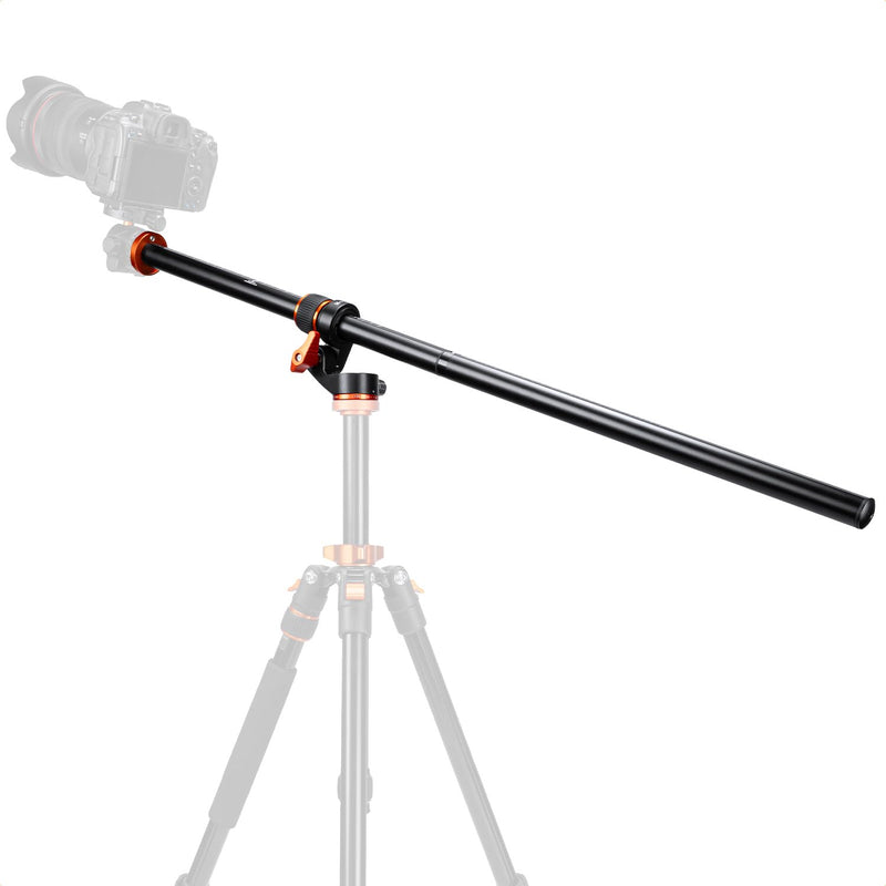 K&F CONCEPT 32" Aluminum Horizontal Tripod Extension Arm | 2-Section Detachable Center Column, D-Shaped Tube, 360° Rotatable&180° Tilt, Overhead Macro Photography, Support 11lbs, MS105 MS105 32"